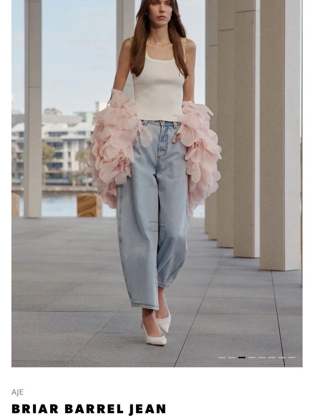 Aje Light Blue Barrel-Leg Jeans